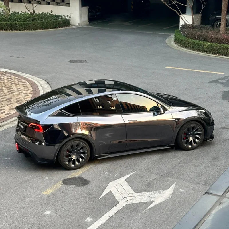 Premium Black Mirror Chrome Vinyl Wrap Self Adhesive Decal Film Air Release DIY Automotive Car Wrapping Foil
