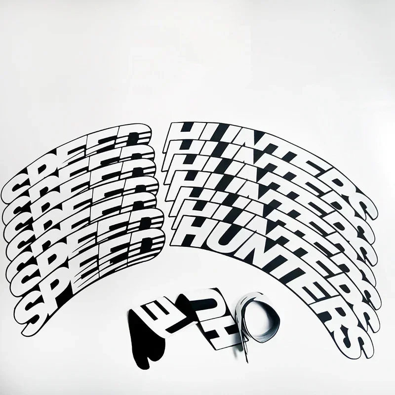 3D PVC Waterproof Tire & Rim Letter Decal | Automobile Motorcycle