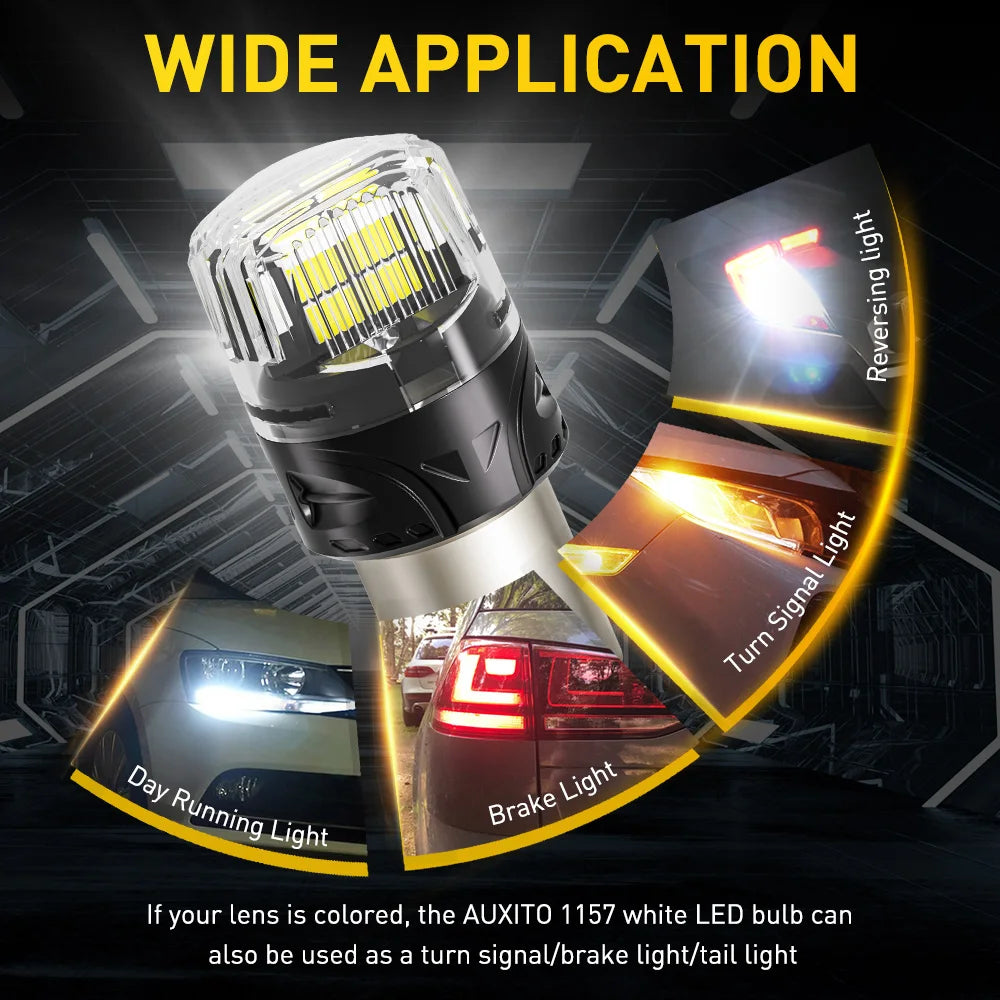 AUXITO 1157 P21/5W BAY15D Canbus LED | 2pc DRL Brake Reverse