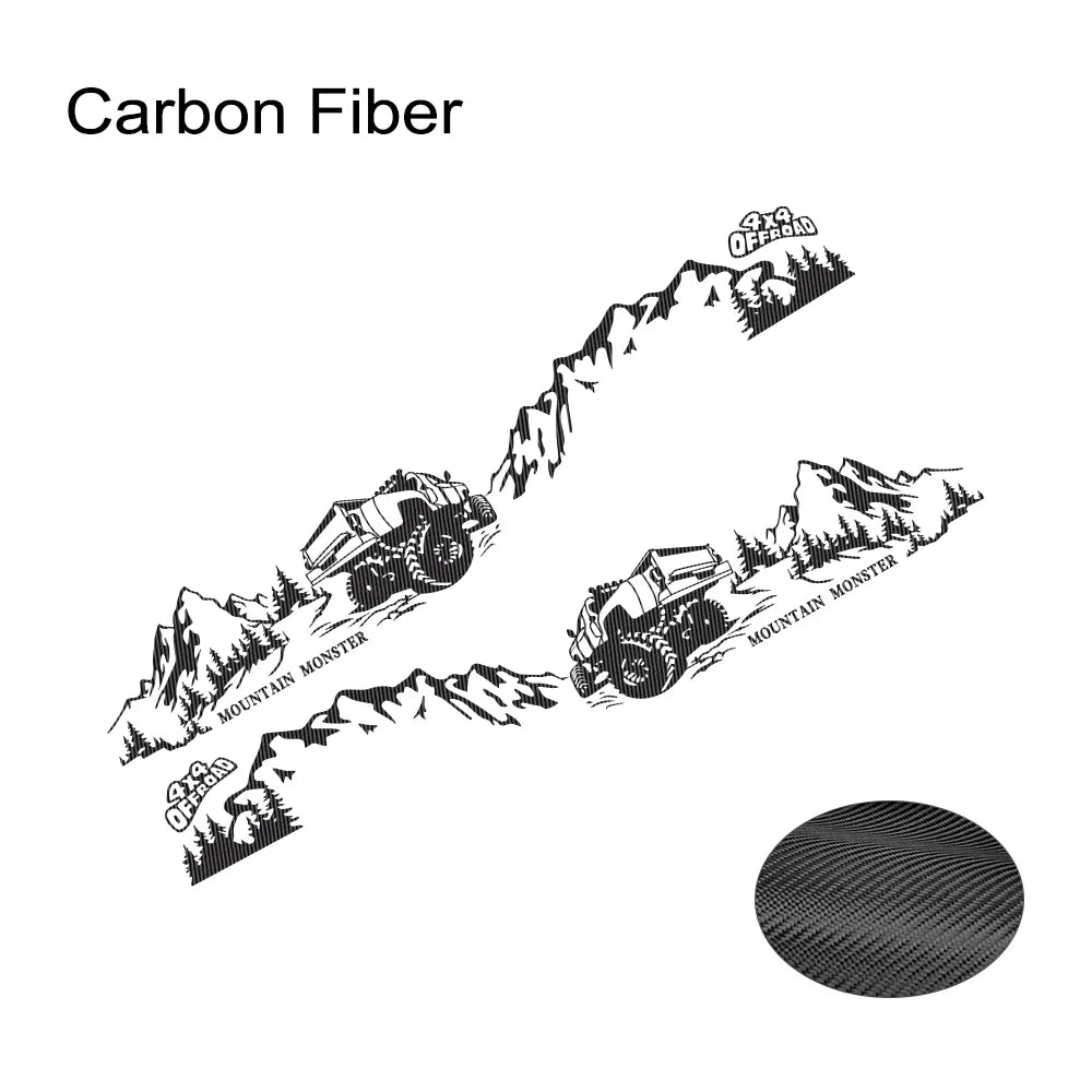 4x4 Off-Road Mountain Decal Sticker for Ford F-150 / Toyota Hilux / Isuzu D-Max | Vinyl Graphic