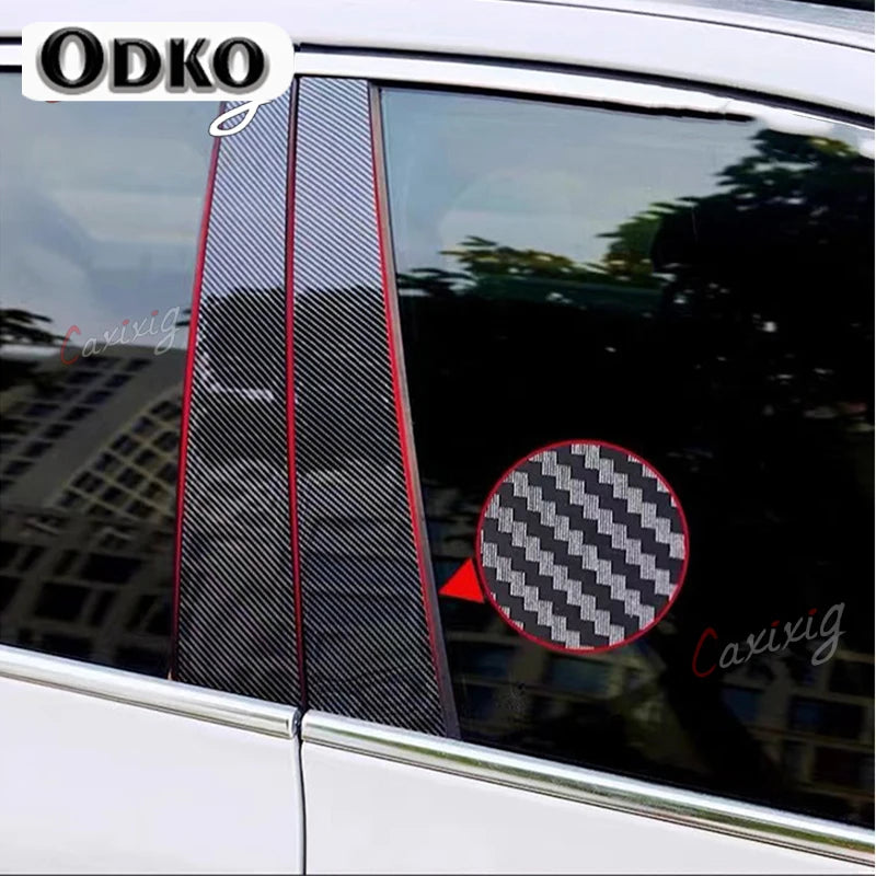 For Honda CRV 2007 2008 2009 2010 2011 Car Door Window Pillar Posts Tirm Cover Stickers Exterior Decoration Parts Black
