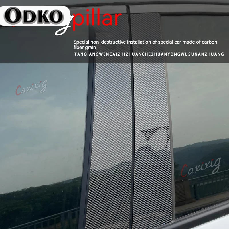 Pillar Posts for Honda City 2015 2016 2017 2018 2019 Door Window Trim Cover Kits Stickers Auto Styling Exterior Parts