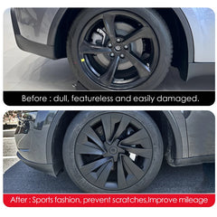 19" Crossflow Hub Cap Wheel Covers for Tesla Model Y Juniper | 4-Piece Performance Replacement Set