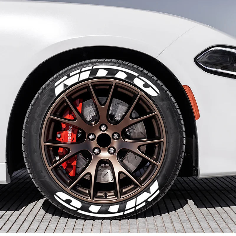 NITTO 3D Rubber Stereo Waterproof Tire Letter Sticker | Car & Moto