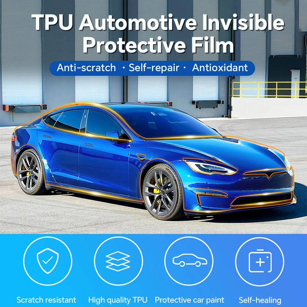 Precut PPF for Tesla Model S Plaid (2026+) | 9-Mil TPU Paint Protection Film Clear Bra