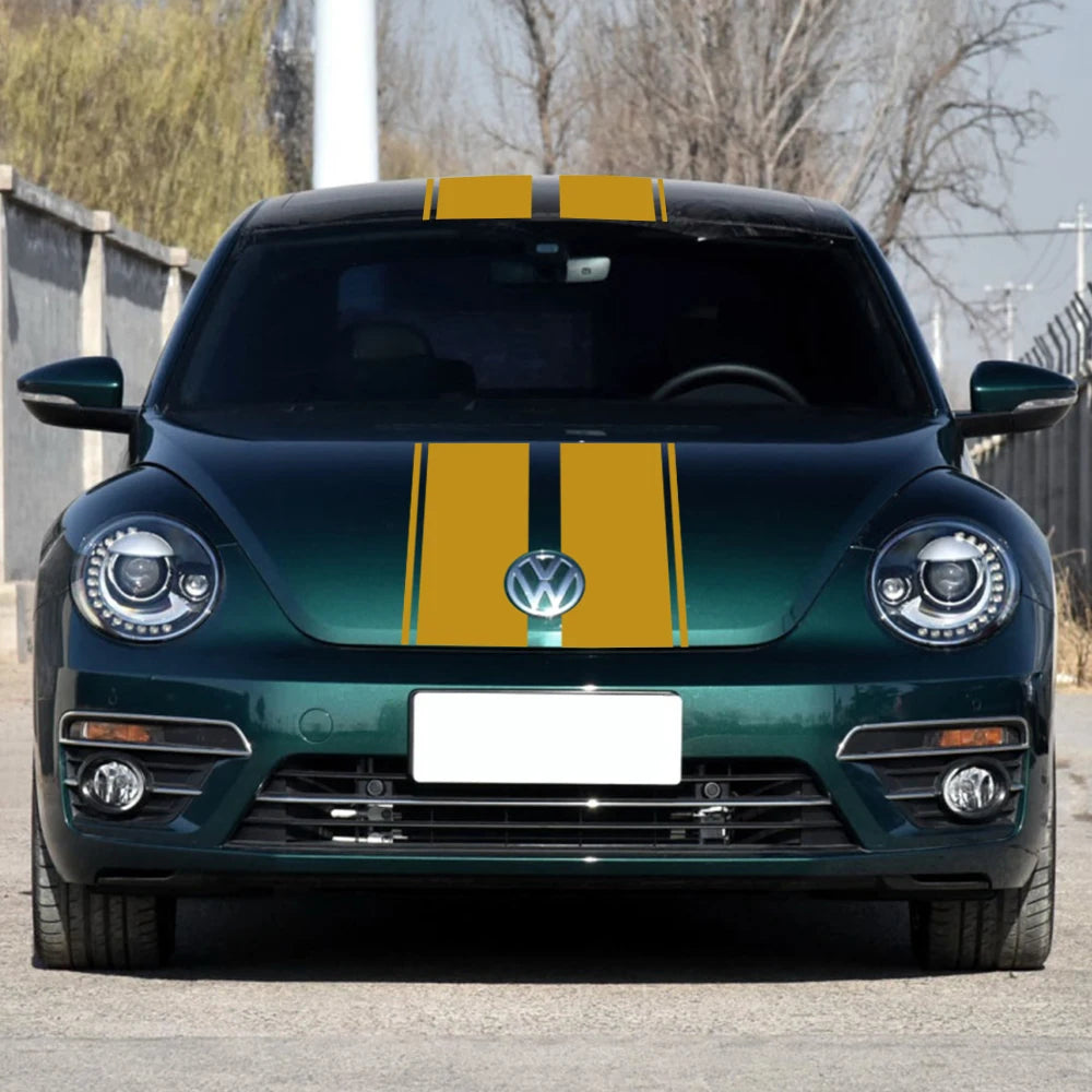 Hood, Roof & Trunk Racing Stripe Kit | Full-Length Vinyl Decal for Cars & Trucks