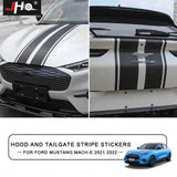 Ford Mustang Mach-E Hood & Body Stripe Decal Kit – 3D Carbon Fiber Vinyl (2021–2023)