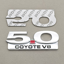 Load image into Gallery viewer, 3D Metal 5.0 COYOTE V8 Badge | Grille, Trunk &amp; Fender Emblem for Ford Mustang