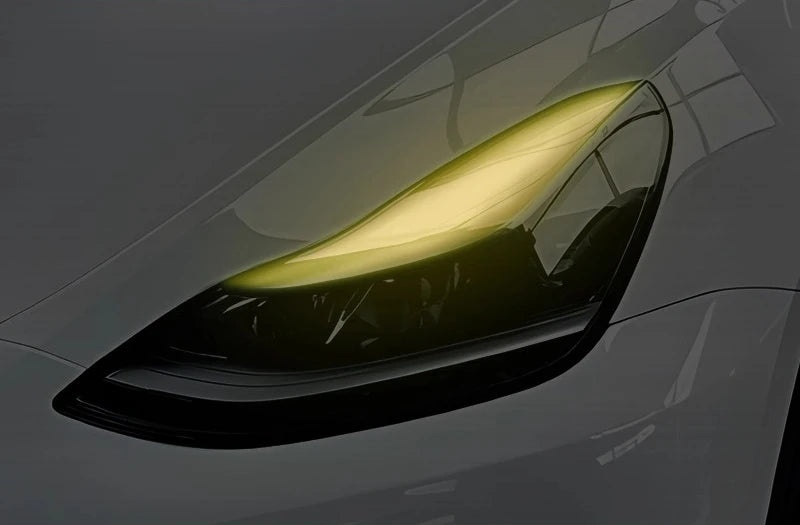 For Tesla Model3/Y Car Headlight Color-changing Film Daytime Running Lights Light Color-changing Film Car Sticker Modification