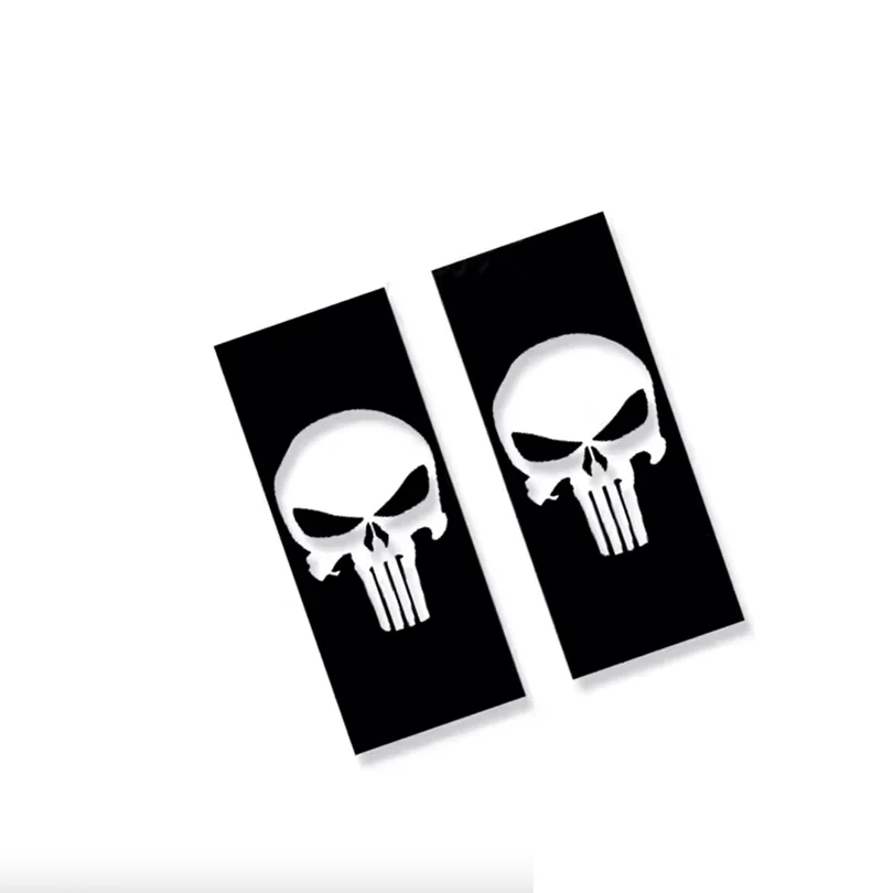 Compass Map & Skull Blackout Bedside & Tailgate Decal Kit for Jeep Gladiator JT | Vinyl Wrap Pair
