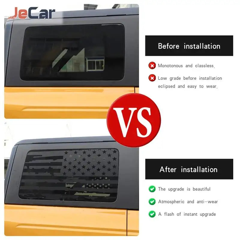 Rear Window Tint Decal Ornament for Ford Bronco (2021+) | PVC Privacy Sticker