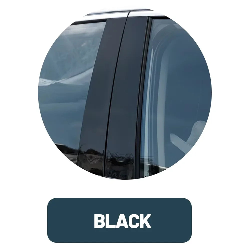 Black Carbon Fiber Door & Window Trim Sticker for Lincoln Mark LT / Ford F-150 (2004–2014)