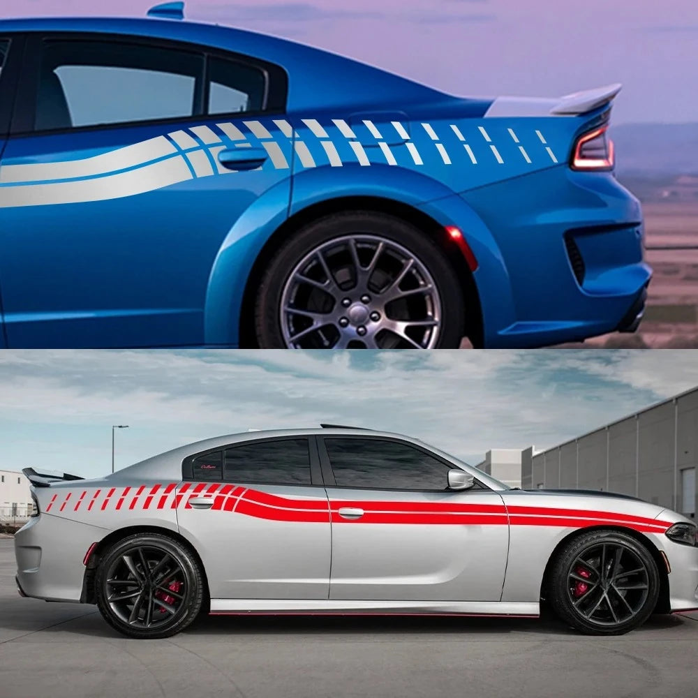 For Dodge Charger Car Waist Line Stickers Sport Stripes Styling Vinyl Film Decals Decoration Auto External Tuning Accessories