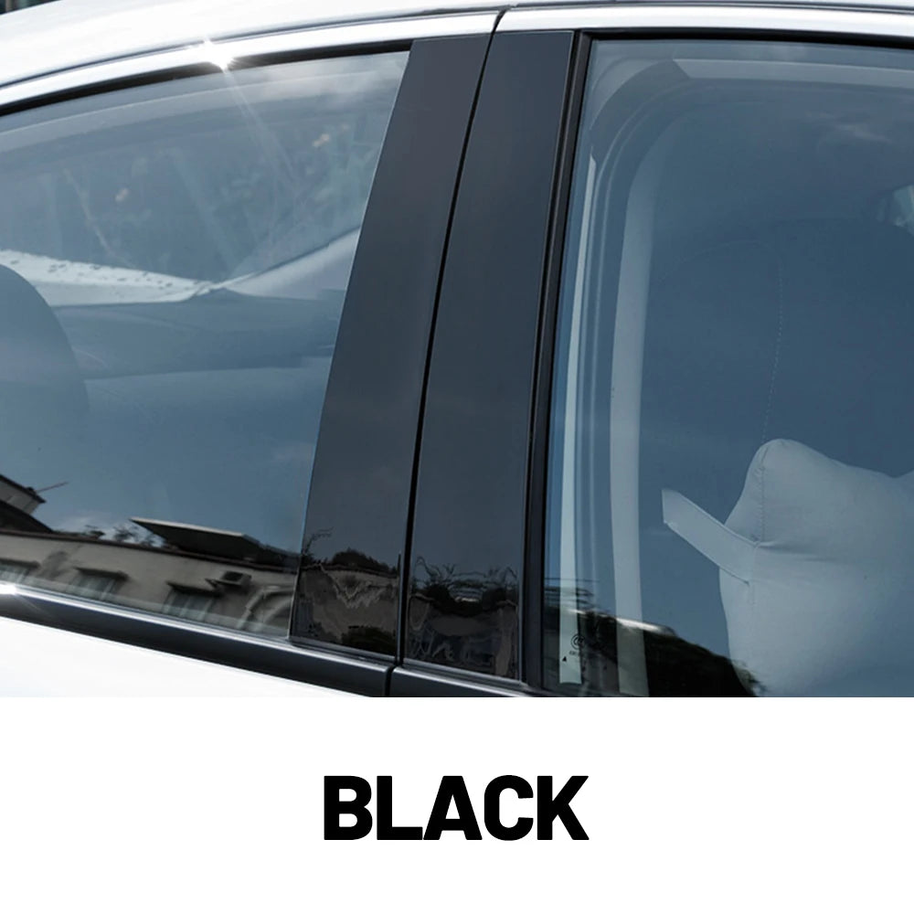 Glossy Black Carbon Fiber Window Door Deal B C Pillar Post Cover Sticker For BMW 3 Series E90 E91 E92 E93 2005-2012 2006