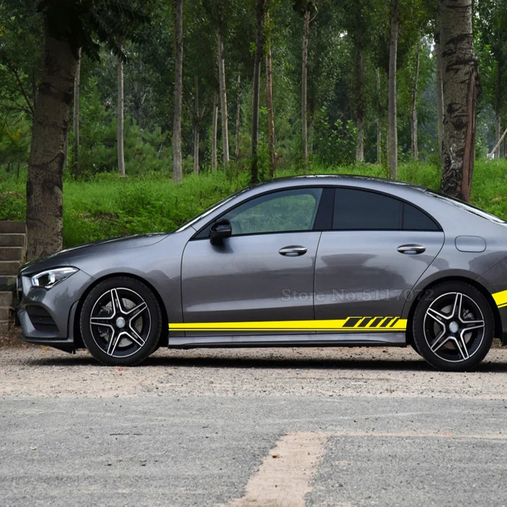 Racing Side Stripe Body Decal for Mercedes-Benz CLA-Class / CLA45 | Style Vinyl Sticker