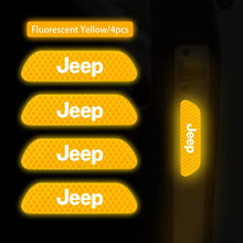 Cargar imagen en el visor de la galería, Door Reflective Safety Warning Stickers for Jeep Wrangler / Rubicon | 4-Piece JEEP Mark