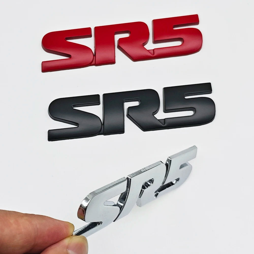 3D Metal SR5 Emblem Fender / Door Side Badge for Toyota | Logo Letter Sticker