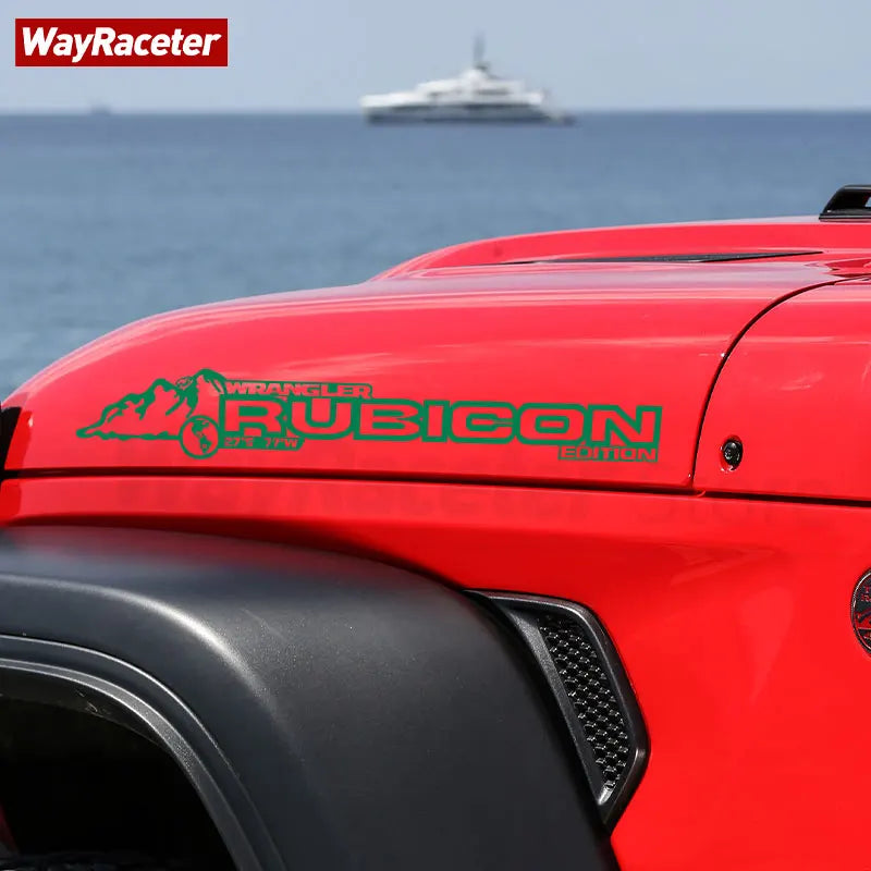 Reflective Hood Side Sticker Mountain Rubicon Unlimited | Wayraceter