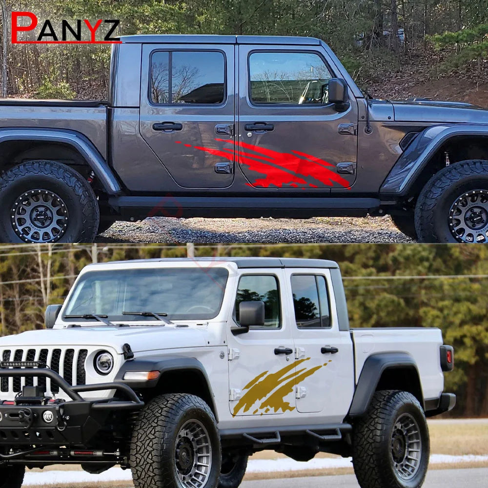Splash Style Side Door Decals – For Jeep Gladiator JT Pickup Truck Vinyl Graphics Kit