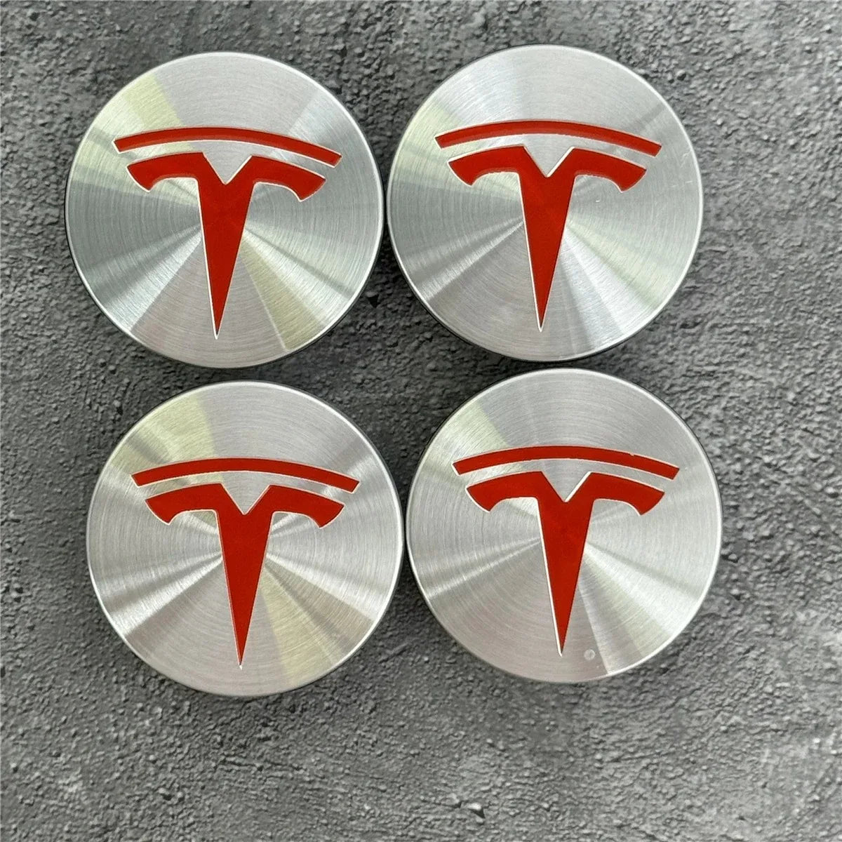 Tesla 56mm Wheel Center Caps 4Pcs Set - Original Style Hub Covers for Model 3 Y X S Auto Parts