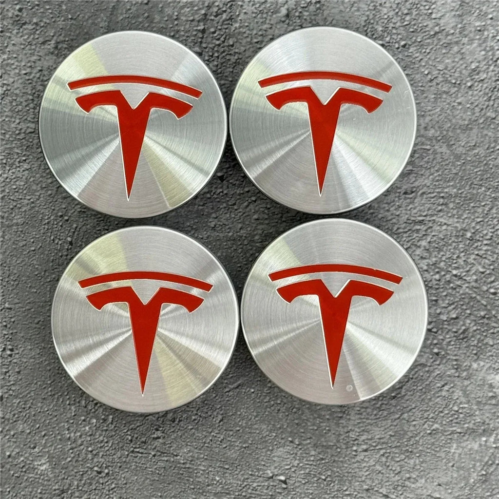 56mm Wheel Center Caps for Tesla Model 3 / Y / S / X | 4-Piece Original Style Hub Cover Set