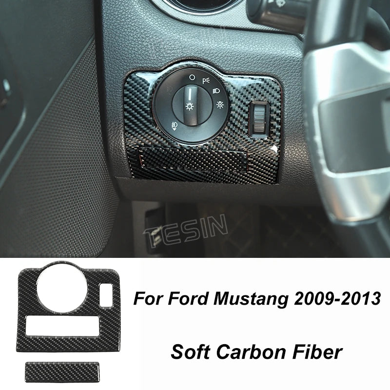 Carbon Fiber Grain Interior & Exterior Decoration Sticker for Ford Mustang (2009-2014) | Kit