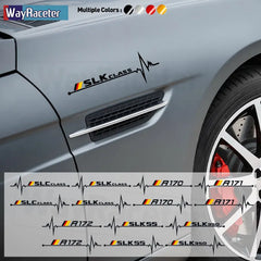 2-Piece Reflective Germany Flag Vinyl Decal Window Sticker for Mercedes-Benz SLC / S-Class | Wayraceter