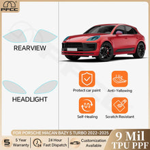 Cargar imagen en el visor de la galería, Precut PPF for Porsche Macan Base / S / Turbo (2022–2024) | TPU Headlight &amp; Mirror Protection