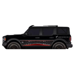 Megalodon Shark Waistline Body Decal | Fierce Shark Vinyl Sticker for Cars & Trucks
