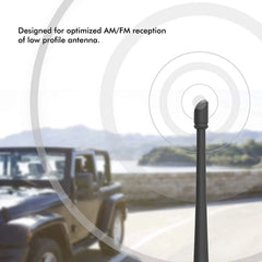 Car Radio FM AM Signal Aerial for Ford F150 Jeep Wrangler for Harley Davidson 7 inches Rubber Antenna Optimized FM/AM Reception
