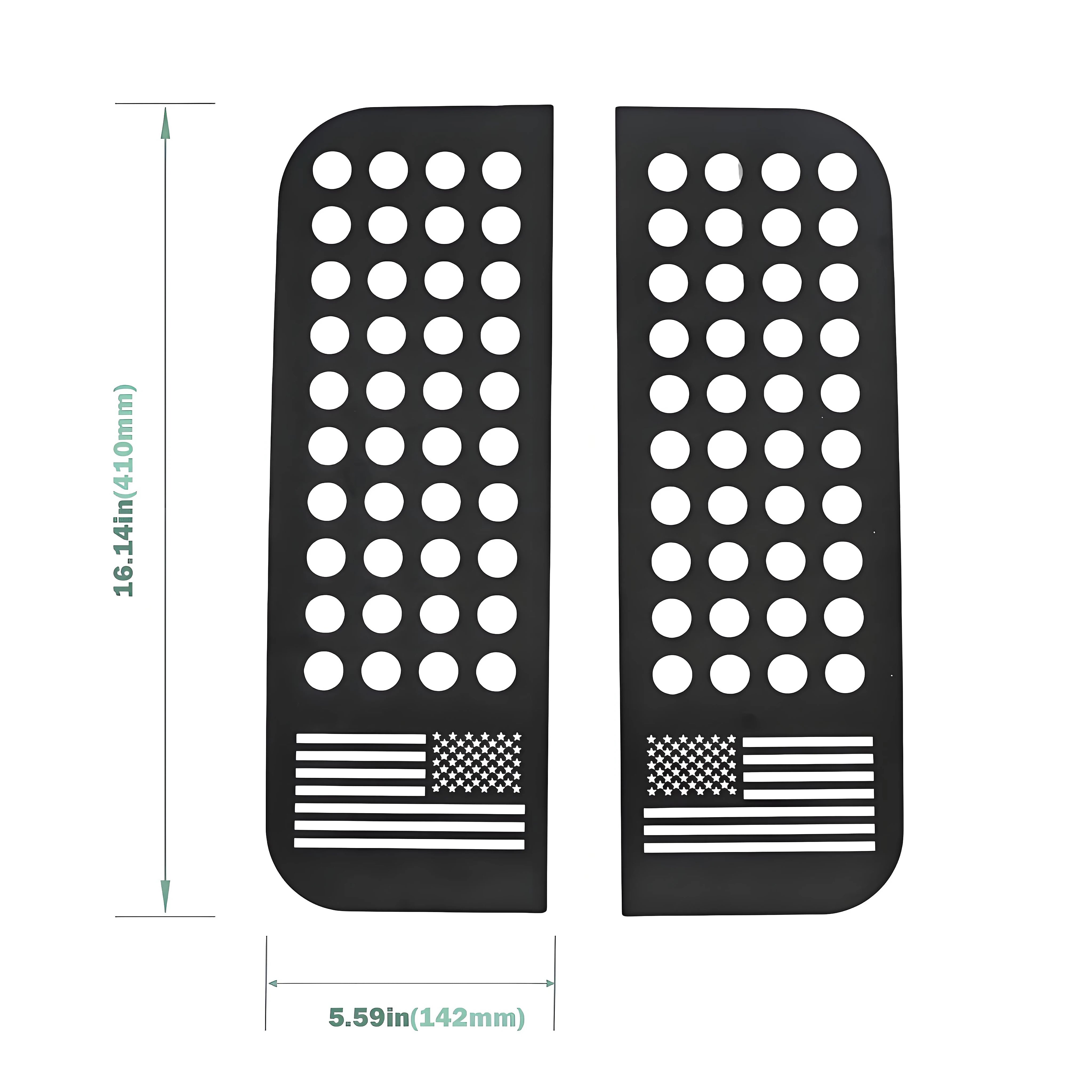 Rear Door Window Glass Decoration Cover Trim Decals for Jeep Wrangler JL JT 2018 2019 2020 2021 2022 2023 2024 2025 Accessories