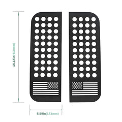 Rear Door Window Glass Decoration Cover Trim Decals for Jeep Wrangler JL JT 2018 2019 2020 2021 2022 2023 2024 2025 Accessories