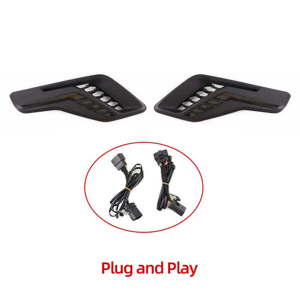 2PCS Car Fender Light For Ford Raptor F150 2022 2023 LED Daytime Running Light Turn Signal Lamp DRL Side Marker Lamp