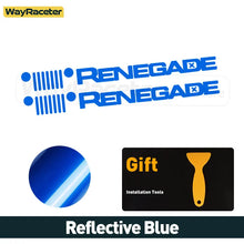 Cargar imagen en el visor de la galería, Jeep Renegade Hood &amp; Fender Reflective Decal Kit – Grill Graphic Vinyl | Trailhawk, Sport (2 Pcs)