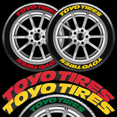 TOYO TIRES 3D Waterproof Tire Stickers | Universal Rubber Sidewall
