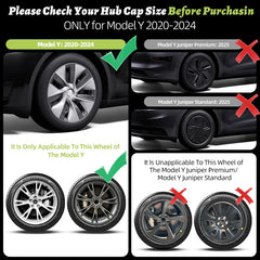19" Blade Wheel Cover Caps for Tesla Model Y (2020–2024) | 4-Piece Full Coverage Hub Cap Set
