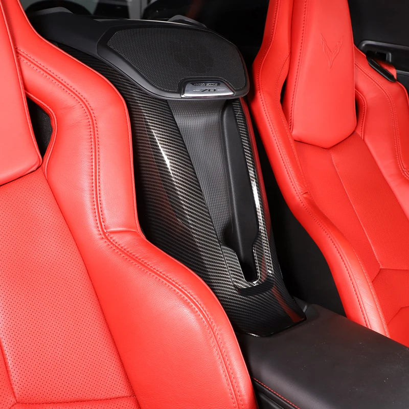 Carbon Fiber Texture ABS Middle Seat Charging Port Cover for Corvette C8 | Suetlcoity