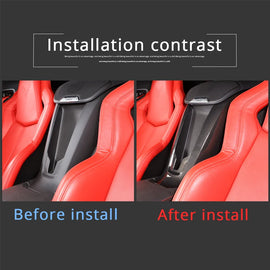 Carbon Fiber Texture ABS Middle Seat Charging Port Cover for Corvette C8 | Suetlcoity