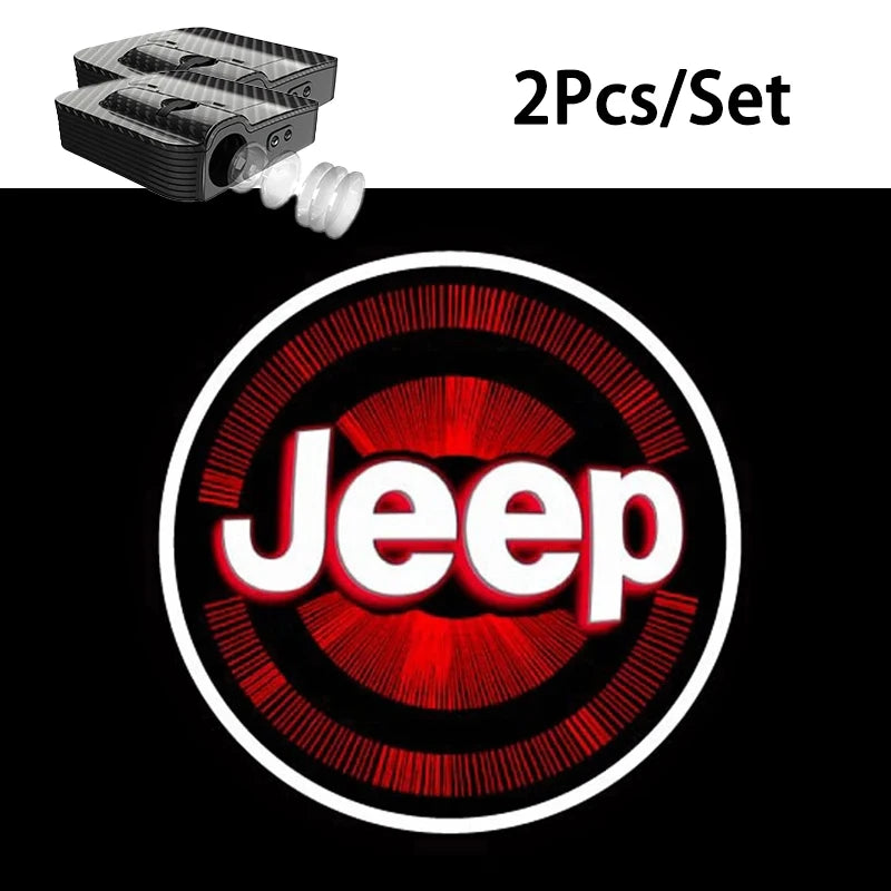 JEEP HD Door Welcome Light LED Projector Lamp for Jeep Renegade / Compass | 2-Piece Ghost Shadow