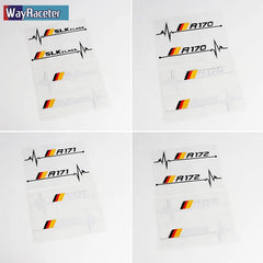 2-Piece Reflective Germany Flag Vinyl Decal Window Sticker for Mercedes-Benz SLC / S-Class | Wayraceter