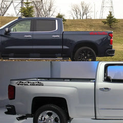 Mountain Body Side Decal for Chevrolet Silverado 1500 Trail Boss | 2-Piece Vinyl Trunk Sticker