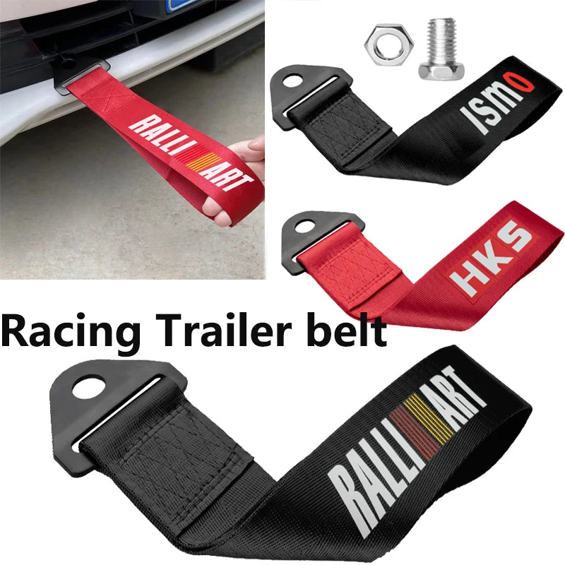 New Stylish Car JDM Culture Car Color Pendant Tow Strap Belt Tow Rope Ribbon Auto Accessories Trailer Ropes Bumper Towing Strap