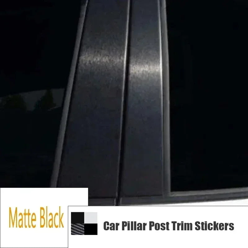 6pcs Window Door Column B C Pillar Post Cover Trim For Mercedes Benz A Class W169 5-Door Hatchback 2005-2012 Decoration Stickers