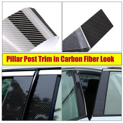 6pcs Window Door Column B C Pillar Post Cover Trim For Mercedes Benz A Class W169 5-Door Hatchback 2005-2012 Decoration Stickers
