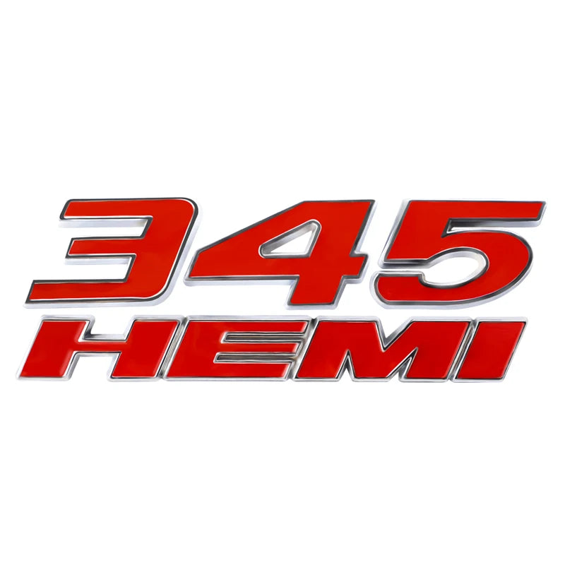 3D Metal HEMI 392 345 Emblem Badge Sticker for Dodge Charger / RAM 1500 / Journey / Caliber