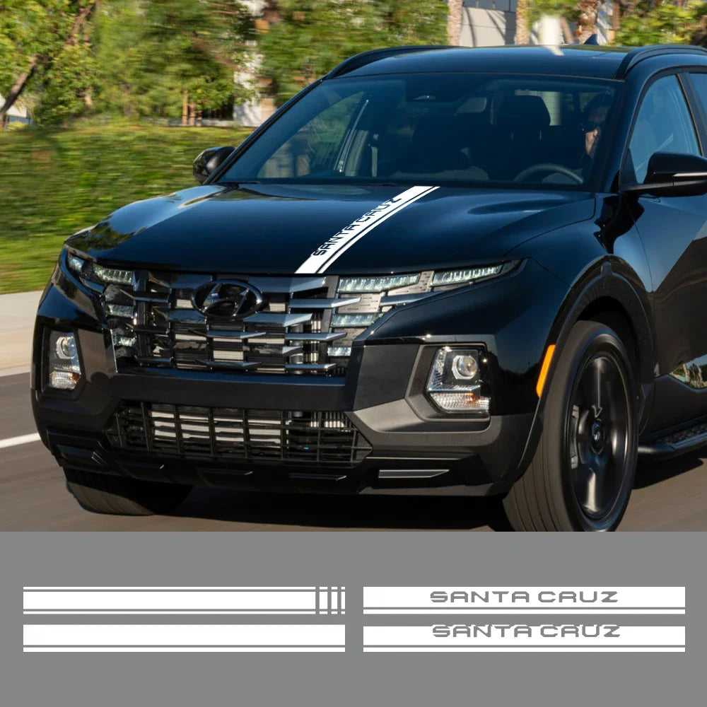 Hood Stripe Decal for Hyundai Santa Cruz SE / SEL / Limited (2022–2023) | Vinyl Truck Sticker