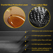 Load image into Gallery viewer, Carbon Fiber Steering Wheel Trim Sticker for Ford Mustang | 4-Piece Interior Set