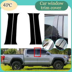 Glossy Black Pillar Posts Fit For Toyota Tacoma 2016 2017 2018 2019 2020 2021 2022 2023  Window Door Column B C Sticker Cover