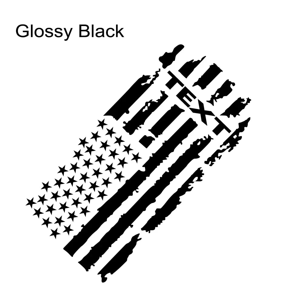 USA Flag Engine Hood Decal for Dodge RAM HEMI / Rebel / TRX | Bonnet Vinyl Graphic