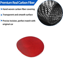 Red Carbon Fiber Fuel Cap Reflector Trim for Chevrolet Corvette C8 (2020–2026) | Acrylic Exterior